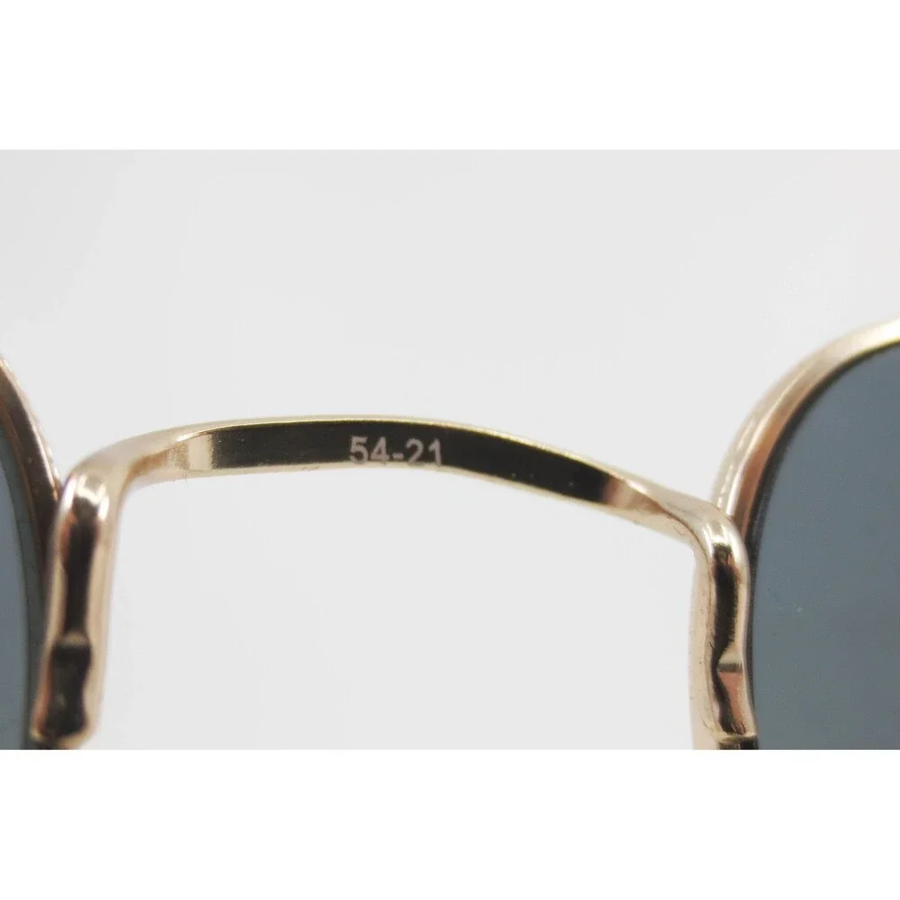 RMS 20211 Gold Geometric Hexagonal Sunglasses 54-21-145 Metal Frame Mens Womens